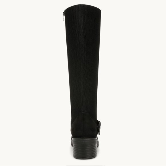 Life Stride Olympia Knee High Black Heeled Boots with Side Zipper and Buckle - Picture 5 of 12